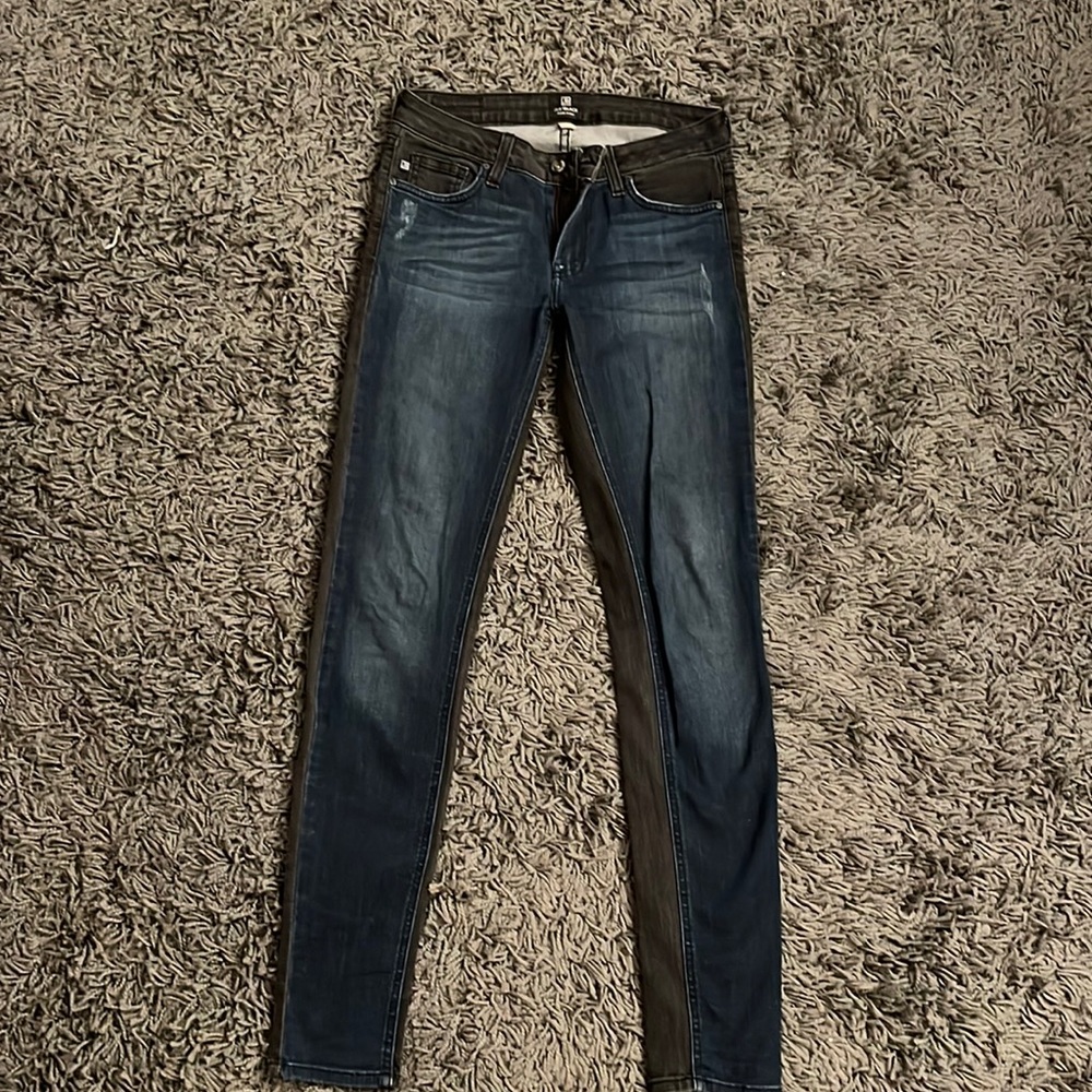 Just Black skinny jeans size 25 - blue and grey two tone in perfect condition